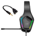 Auriculares Stereo PC / PS4 / PS5 / Xbox Gaming Led RGB COOL Exodus + Adapt. Audio - PixelPlaza