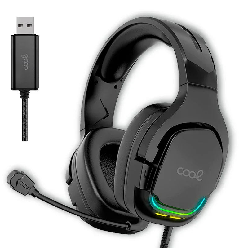 Auriculares Stereo PC / PS4 / PS5 / Xbox Gaming Led RGB COOL Tuned USB 7.1 - PixelPlaza