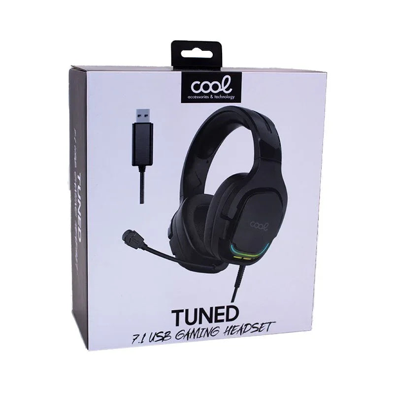 Auriculares Stereo PC / PS4 / PS5 / Xbox Gaming Led RGB COOL Tuned USB 7.1 - PixelPlaza