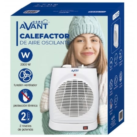 Calefactor Avant AV7592/ 2000W/ Termostato Regulable