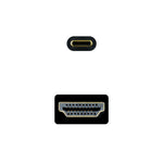 Cable Conversor Nanocable 10.15.5133/ USB Tipo-C Macho - HDMI Macho/ 3m/ Negro