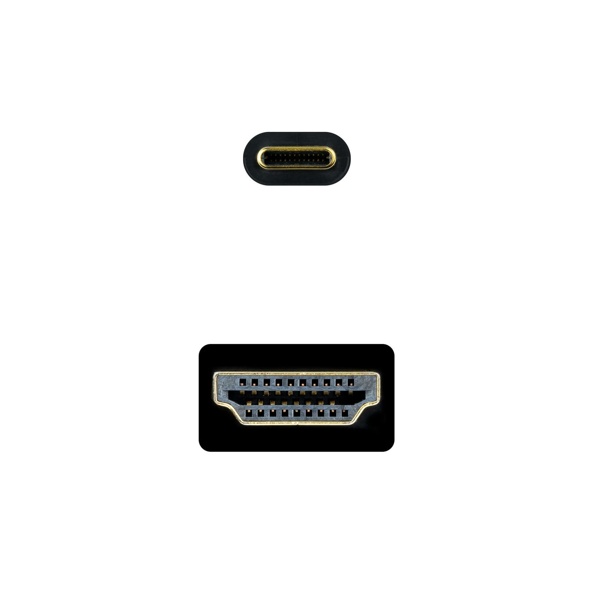 Cable Conversor Nanocable 10.15.5133/ USB Tipo-C Macho - HDMI Macho/ 3m/ Negro