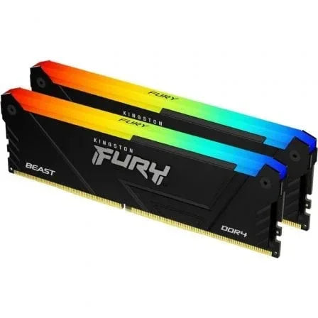 Memoria RAM Kingston FURY Beast RGB 2 x 8GB/ DDR4/ 3200MHz/ 1.35V/ CL16/ DIMM - PixelPlaza