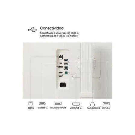 Monitor Profesional Ultrapanorámico Curvo LG UltraWide 38WR85QC-W 37.5"/ WQHD+/ Multimedia/ Blanco - PixelPlaza