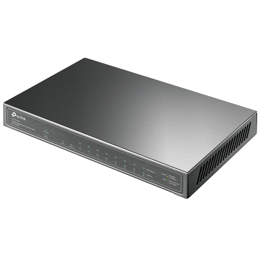 Switch 10 puertos tp - link tl - sg1210p 10 - 100 - 1000 8 puertos poe+ 1 puerto sfp