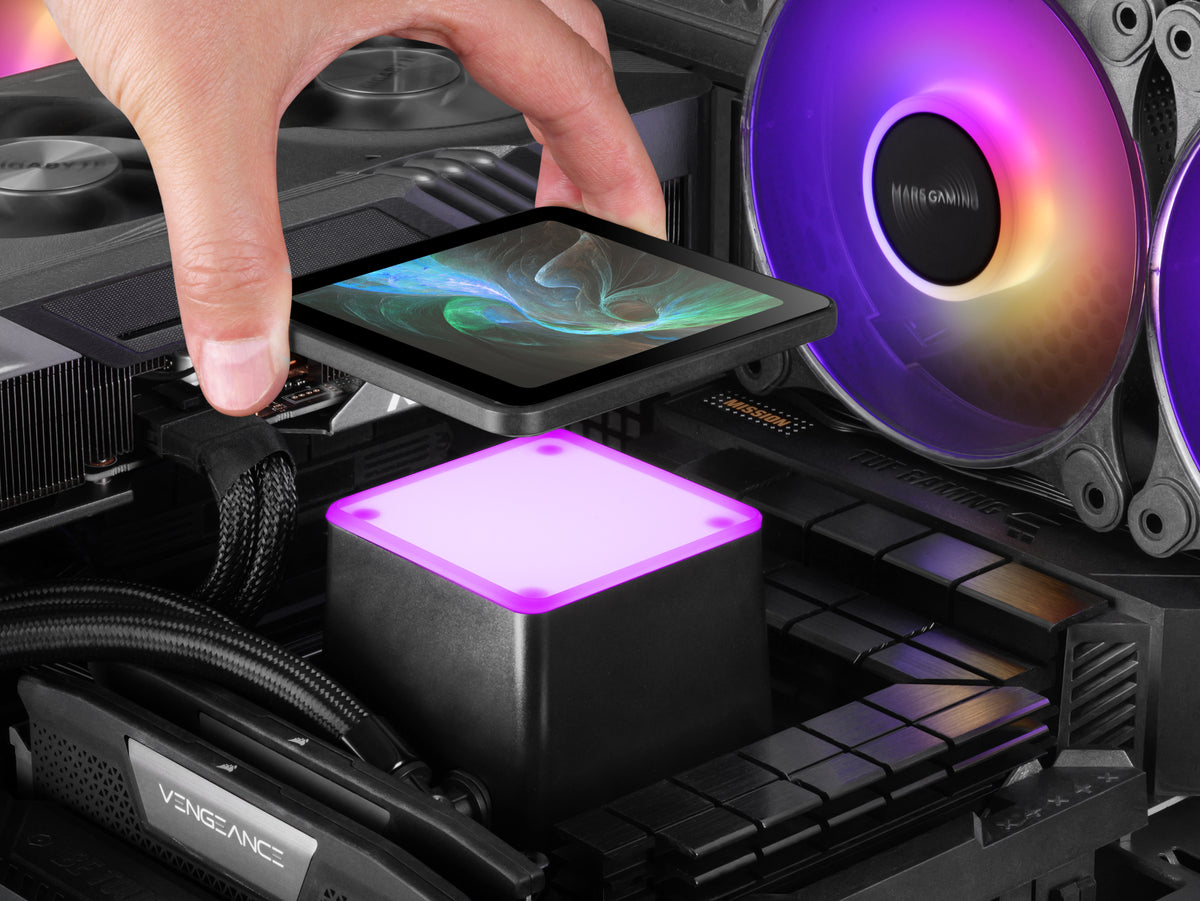 Kit refrigeracion liquida mars gaming mlvisionpro240 argb 2x 120mm negro