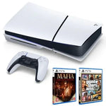 Consola Sony Playstation 5 - PS5 Slim Estándar 1TB/ Incluye Mando Dual Sense y Juego GTA V + Mafia: The Old Country/ Chassis E - PixelPlaza