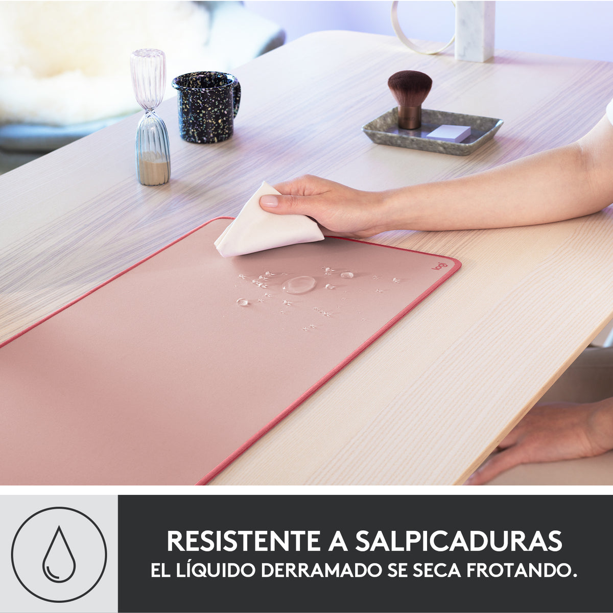 Alfombrilla Logitech desk mat - studio series rosa oscuro