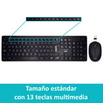 Teclado inalambrico multimedia Ewent ew3256 + raton formato españa