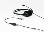 Cable rj9 a 2 x jack 3.5mm Equip macho - hembra 0.25m
