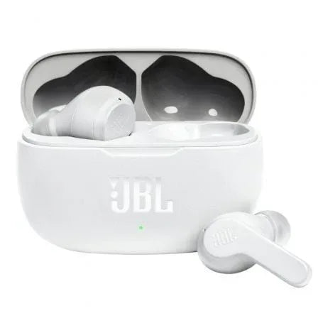 Auriculares Bluetooth JBL Wave 200TWS con estuche de carga/ Autonomía 5h/ Blancos - PixelPlaza