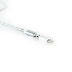 Adaptador Micro USB 2.0 Lightning Nanocable 10.10.4100/ Micro USB Hembra - Lightning Macho/ Blanco