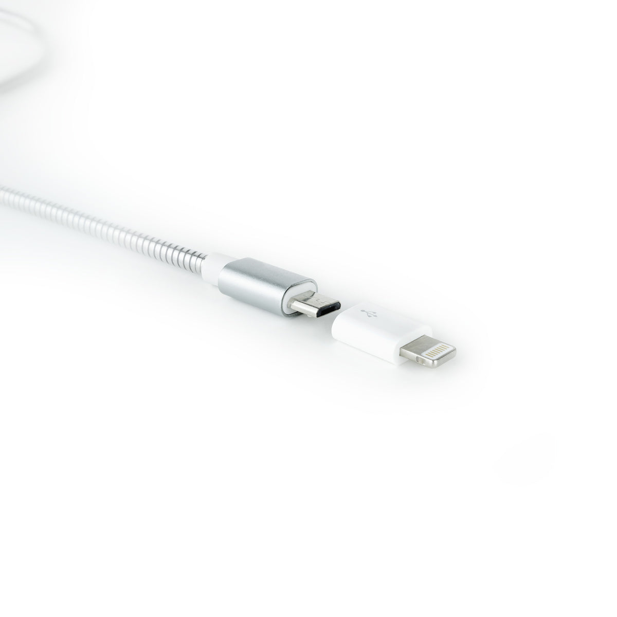 Adaptador Micro USB 2.0 Lightning Nanocable 10.10.4100/ Micro USB Hembra - Lightning Macho/ Blanco