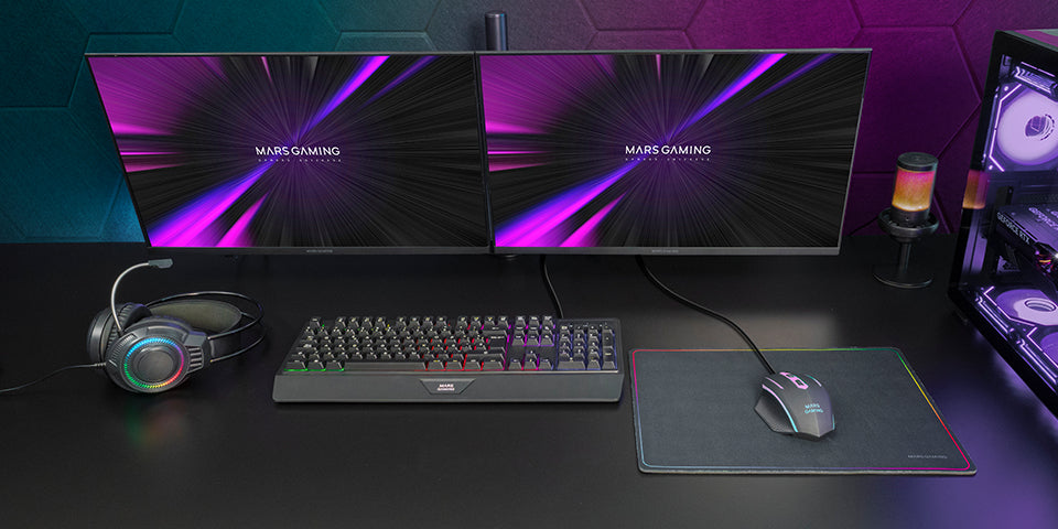 Kit mars gaming teclado + raton + alfombrilla + auricular