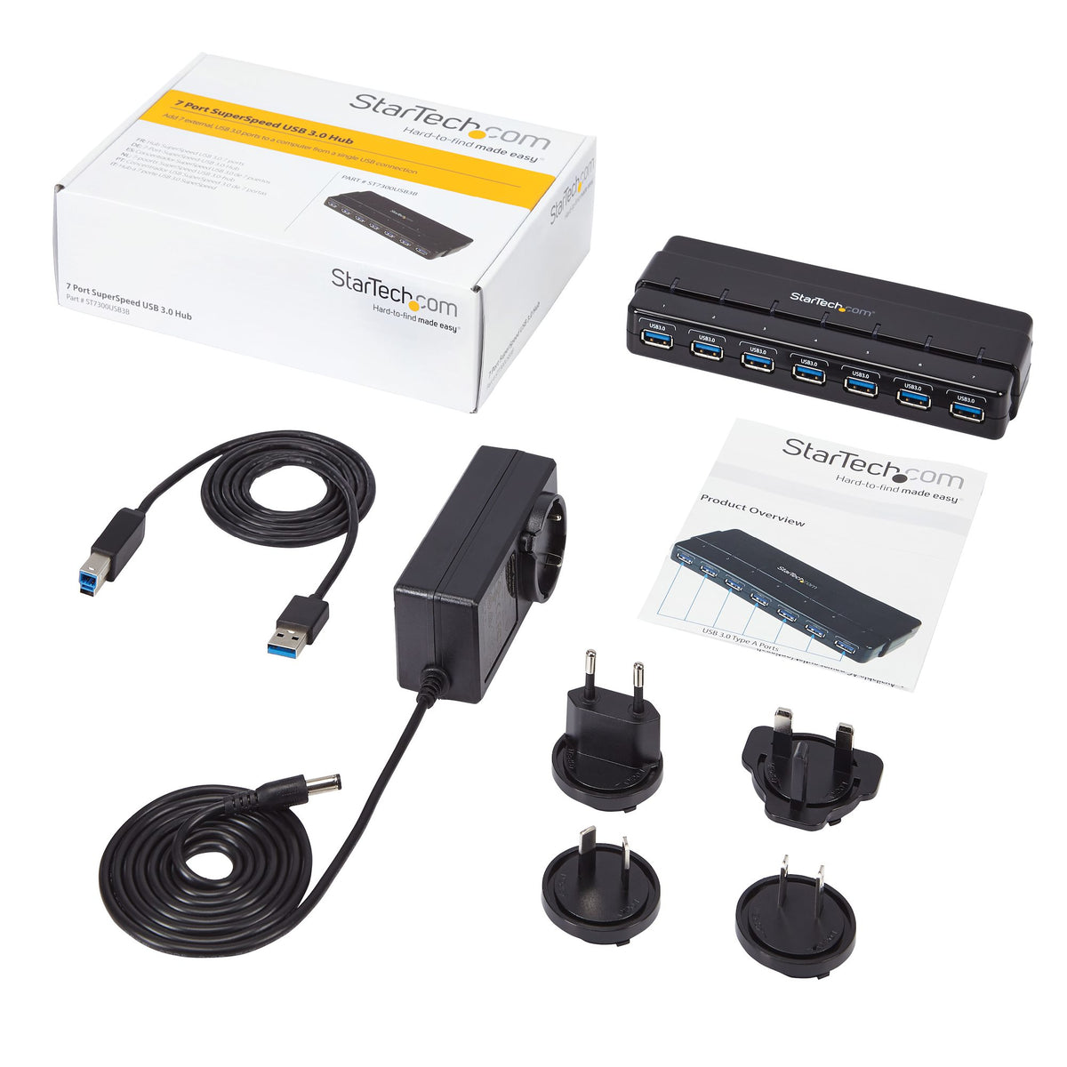 Hub startech st7300usb3b 7 en 1