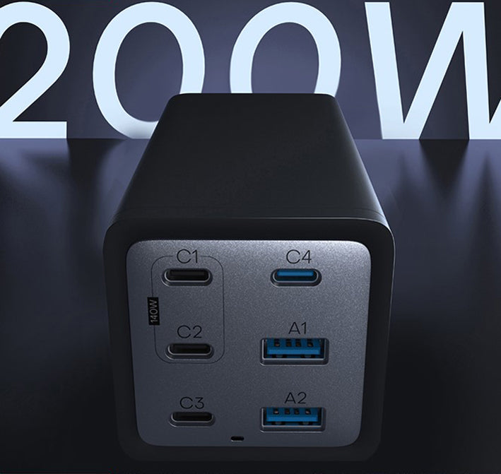 Cargador Conceptronic ozul06be 200w + cable USB tipo c