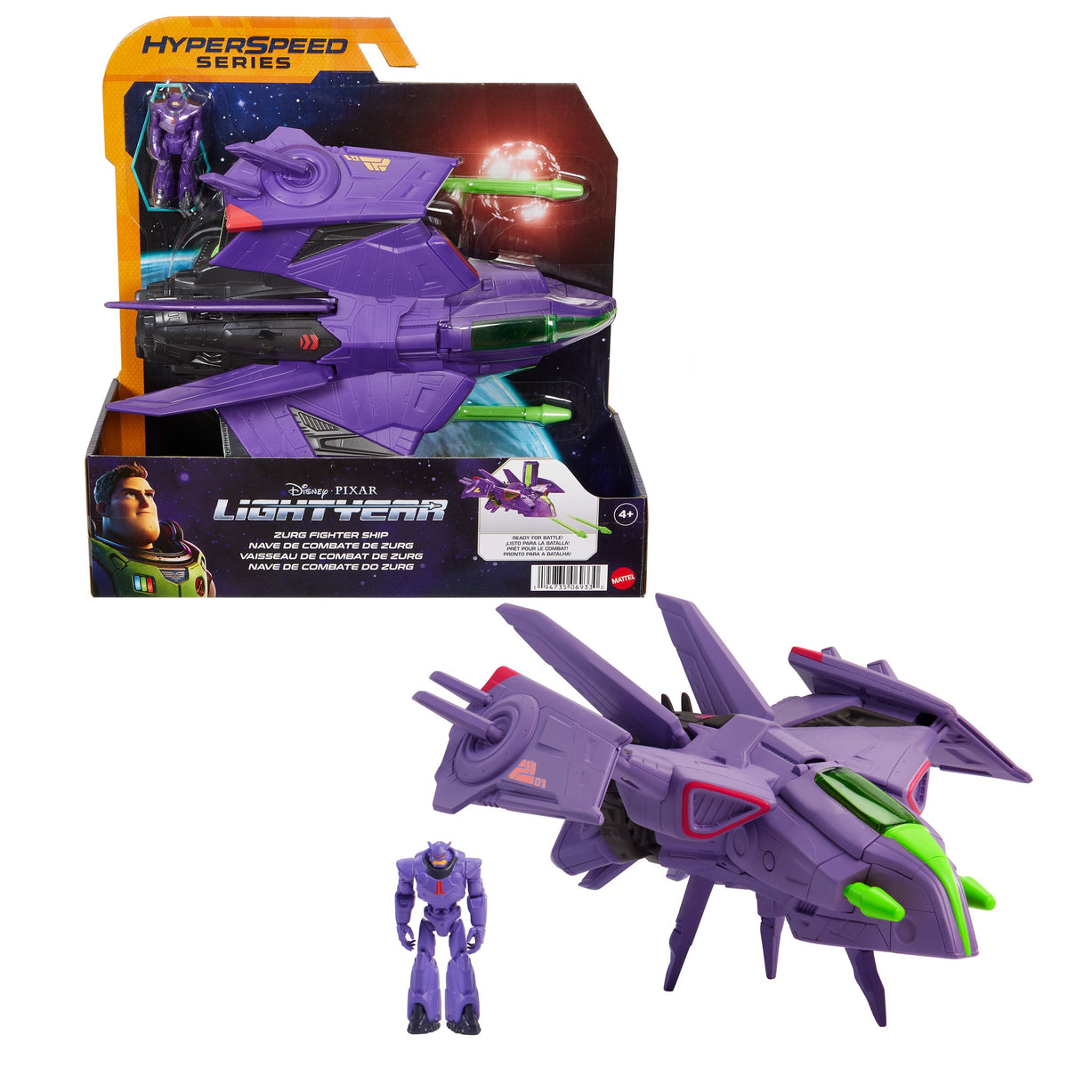 Figura Mattel lightyear barco de combate de zurg