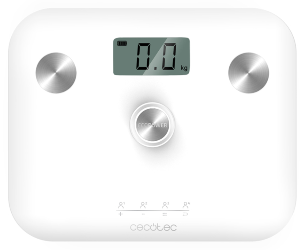 Báscula de baño Cecotec ecopower 10100 full healthy white