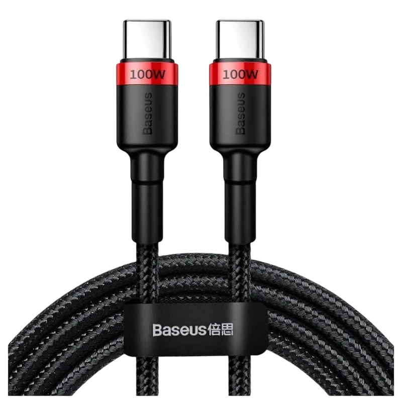 Baseus Cable Cafule USB-C a USB-C PD2.0 100W 2m Rojo/Negro