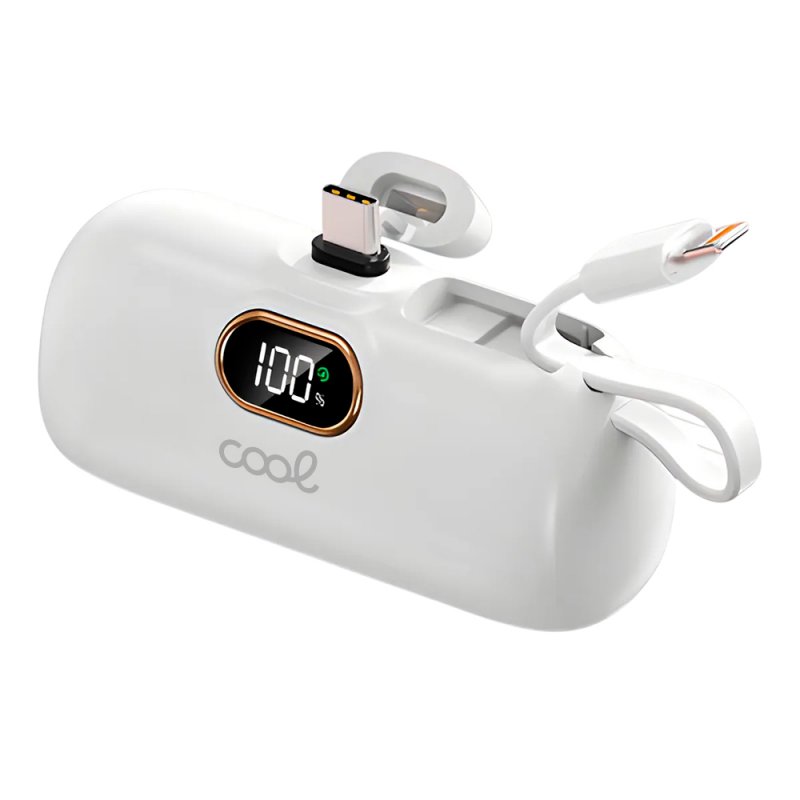 Bateria Externa Power Bank 5.000 mAh COOL Cápsula Blanco