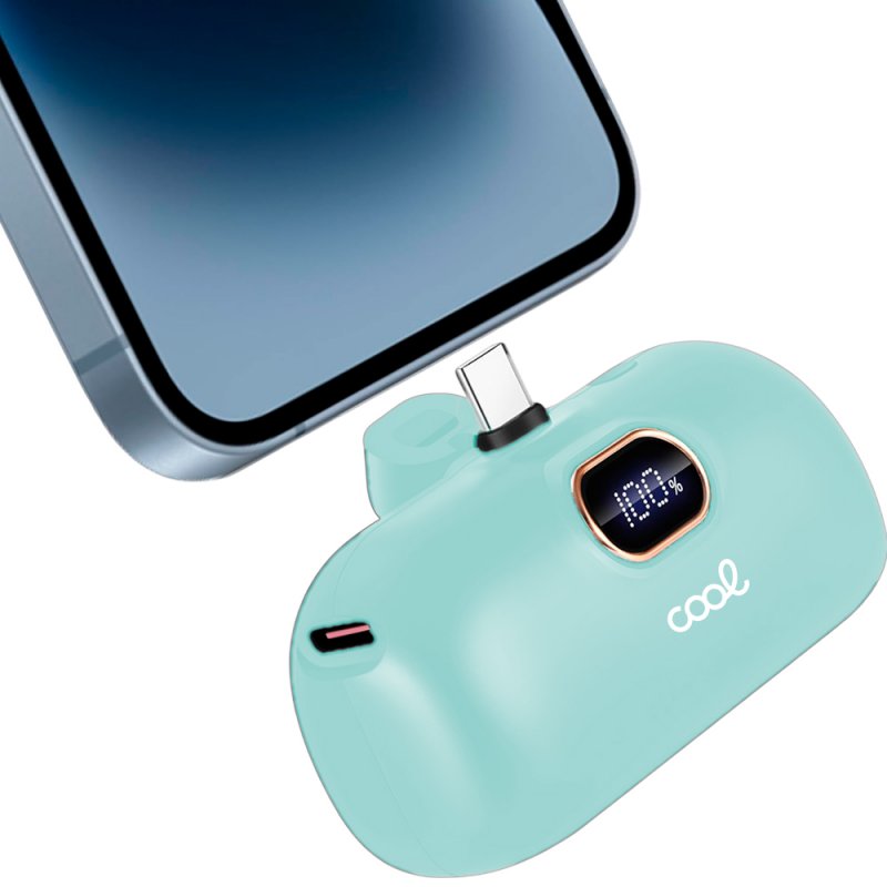 Bateria Externa Power Bank 5.000 mAh COOL Cápsula Celeste