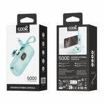 Bateria Externa Power Bank 5.000 mAh COOL Cápsula Celeste