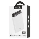 Bateria Externa Power Bank 5000 mAh Display COOL 10W Blanco - PixelPlaza