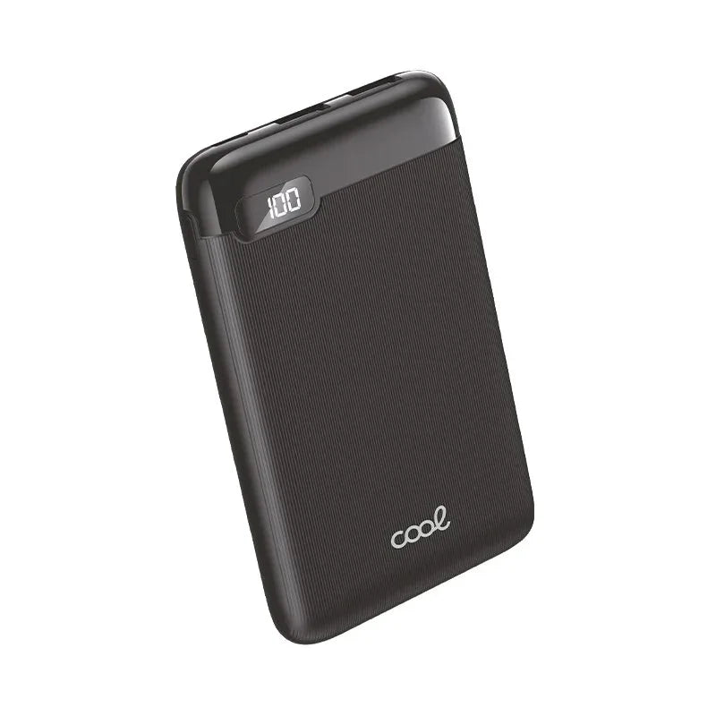 Bateria Externa Power Bank 5000 mAh Display COOL 10W Negro - PixelPlaza