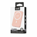 Bateria Externa Universal MAGNÉTICA Power Bank Qi 5000 mAh COOL Rosa