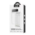 Batería Externa Universal Power Bank 10.000 mAh Carga Rápida 22.5W (3 cables) Blanco - PixelPlaza