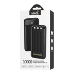 Batería Externa Universal Power Bank 10.000 mAh Carga Rápida 22.5W (3 cables) Negro - PixelPlaza
