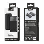 Batería Externa Universal Power Bank 10.000 mAh Carga Rápida 22.5W COOL Pocket Negro