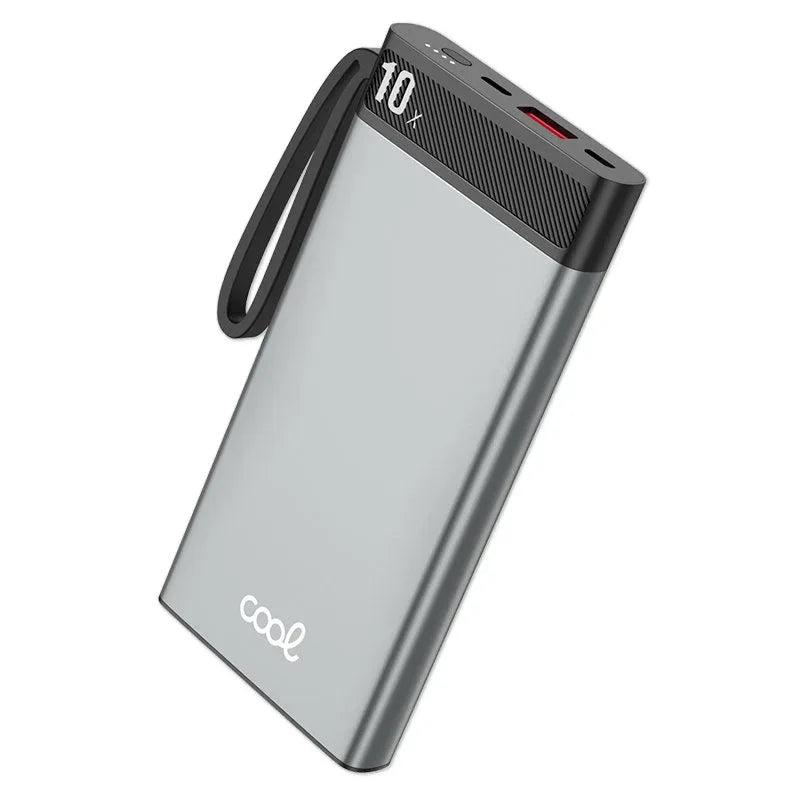 Bateria Externa Universal Power Bank 10.000 mAh COOL (3A / 20W PD) Silver - PixelPlaza