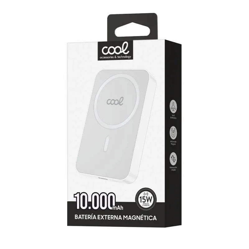 Bateria Externa Universal Power Bank 10.000 mAh Magnética COOL Blanco - PixelPlaza