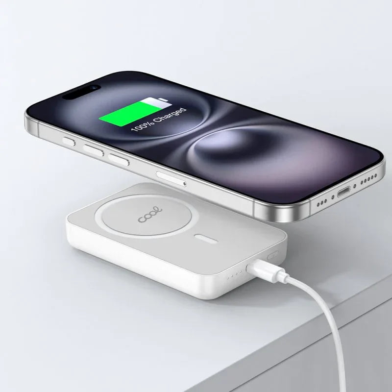 Bateria Externa Universal Power Bank 10.000 mAh Magnética COOL Blanco - PixelPlaza