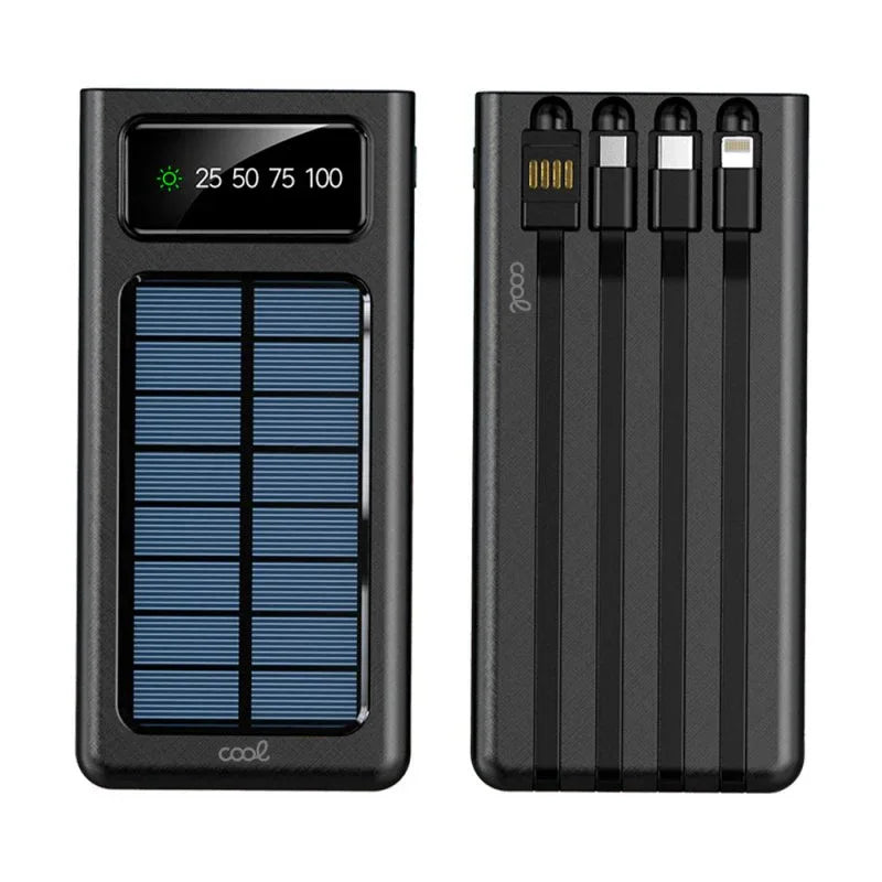 Bateria Externa Universal Power Bank 10.000 mAh + Panel Solar COOL (4 Conexiones) - PixelPlaza