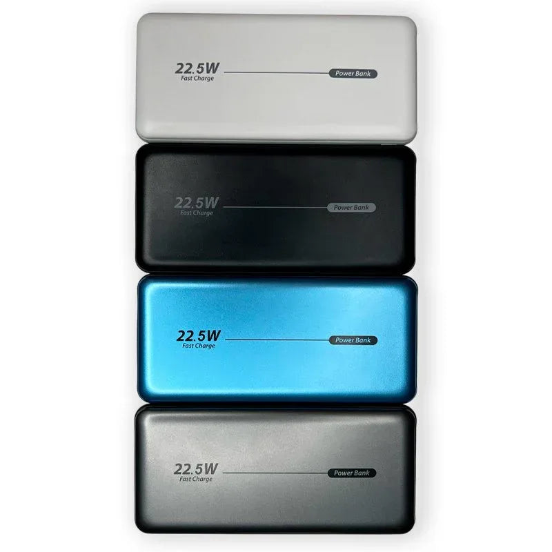 Batería Externa Universal Power Bank 10.000 mAh PD 22.5W (2 cables) Gris - PixelPlaza