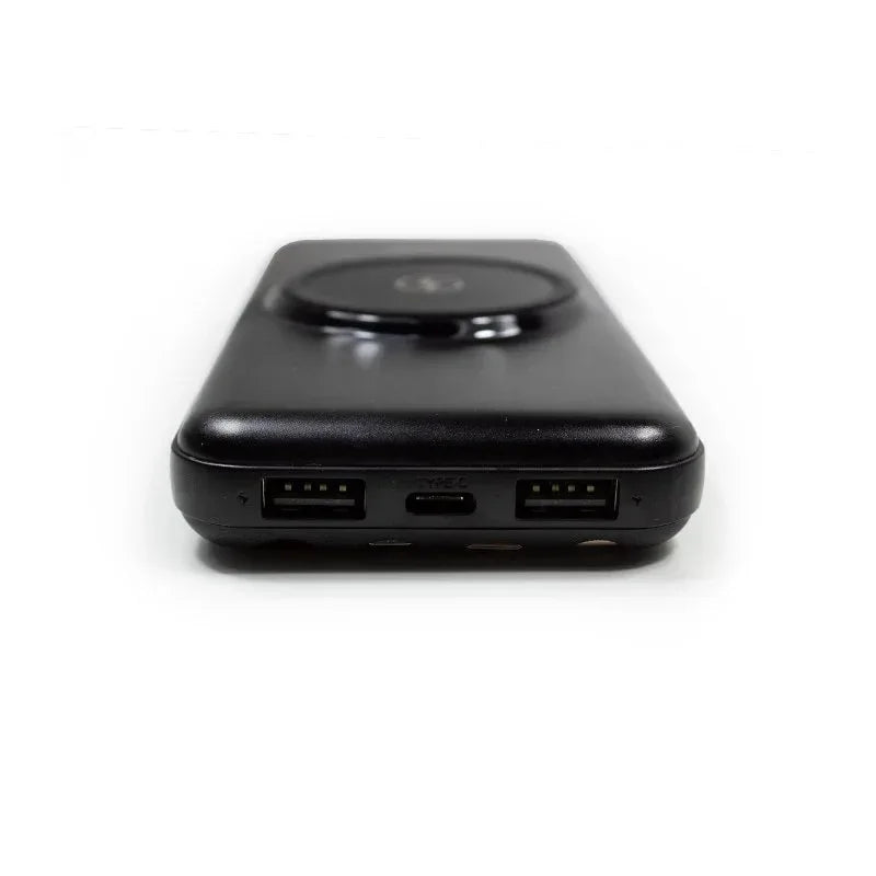 Batería Externa Universal Power Bank 10.000 mAh + Qi Carga Inalámbrica (4 conexiones) Negro - PixelPlaza