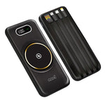 Batería Externa Universal Power Bank 10.000 mAh + Qi Carga Inalámbrica (4 conexiones) Negro - PixelPlaza