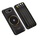 Batería Externa Universal Power Bank 10.000 mAh + Qi Carga Inalámbrica (4 conexiones) Negro - PixelPlaza