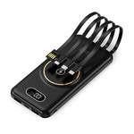 Batería Externa Universal Power Bank 10.000 mAh + Qi Carga Inalámbrica (4 conexiones) Negro - PixelPlaza