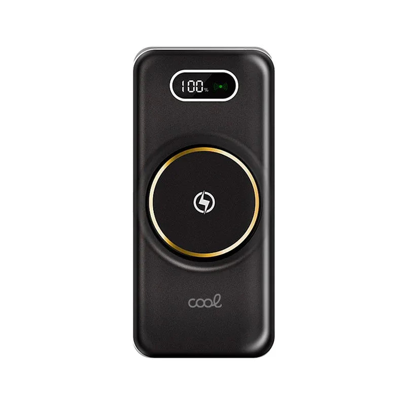 Batería Externa Universal Power Bank 10.000 mAh + Qi Carga Inalámbrica (4 conexiones) Negro - PixelPlaza