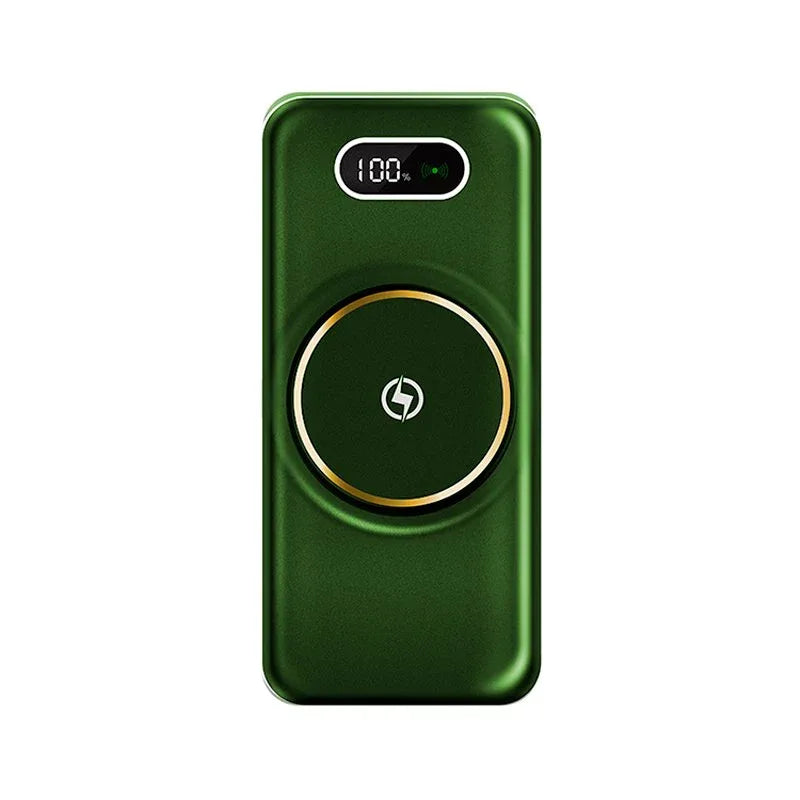 Batería Externa Universal Power Bank 10.000 mAh + Qi Carga Inalámbrica (4 conexiones) Verde - PixelPlaza
