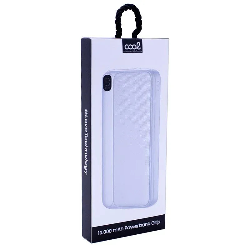 Bateria Externa Universal Power Bank 10.000 mAh (Tipo-C / Lightning) COOL Grip Blanco - PixelPlaza