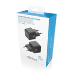 Cargador de Pared GaN Aisens ASCH-25W1P013-BK/ 1xUSB Tipo-C/ 25W