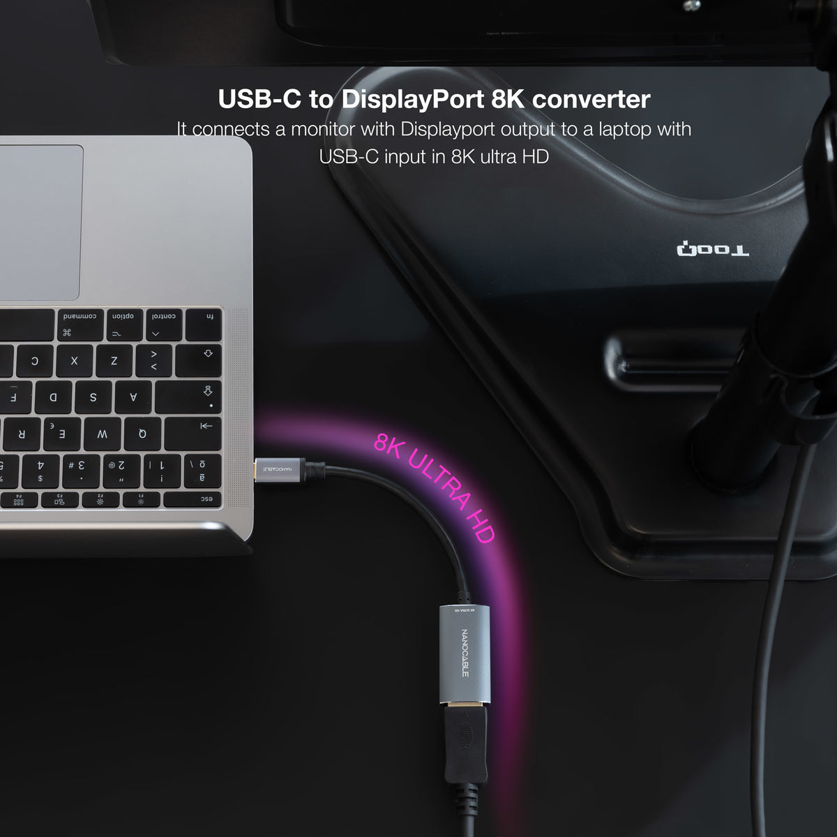 Cable Conversor Nanocable 10.16.4104-G/ USB Tipo-C Macho - DisplayPort Hembra/ 15cm/ Gris
