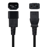 Cable Alargador de Alimentación Nanocable 10.22.0203/ IEC C13 Hembra - IEC C14 Macho/ 3m/ Negro