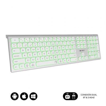 Teclado Inalámbrico Subblim Master/ Plata y Blanco - PixelPlaza