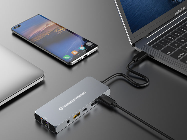 Docking station Conceptronic USB tipo c 6 en 1