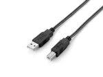 Cable USB 2.0 a USB tipo b Equip 2m · macho - macho · negro